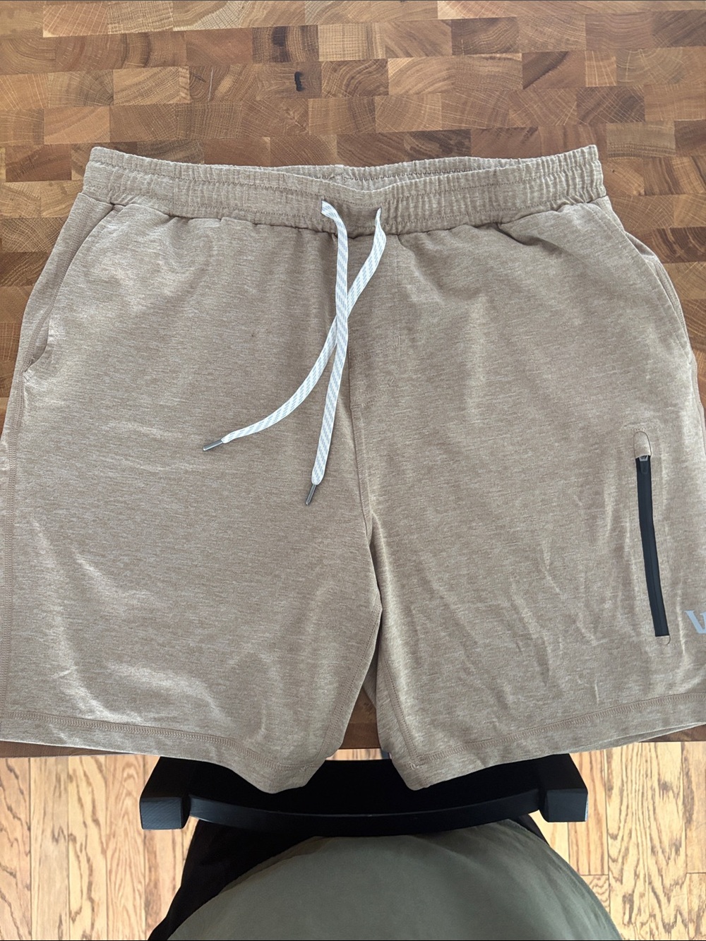 Vuori Men's Tan Drawstring Athletic Shorts